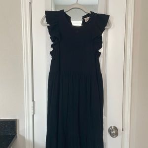 Black midi dress